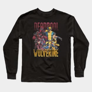 deadp00l and w0lverine vintage bootlag Long Sleeve T-Shirt